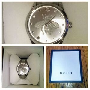THE LIMITED EDITION ONE OF A KIND! ONLY FOUR Gucci Silver Watch with Bee Design
